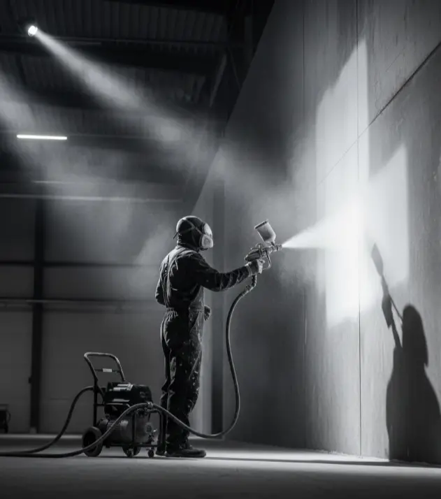 Безвоздушная механизированная покраска